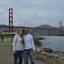 Visitando parque sob a Golden gate de San Francisco, na Califórnia, nos Estados Unidos